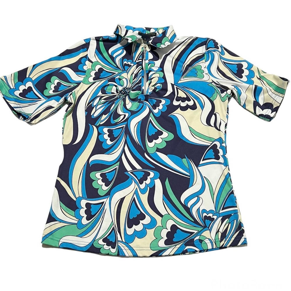 Birdy & Grace | Golf Print Outdoor 3/4 Sleeve Shirt